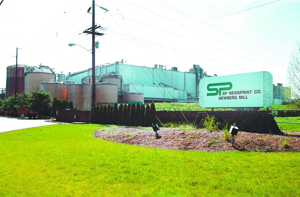 News-Register file photo##SP Newsprint, pictured here in 2008, will close in November. The paper mill, recently purchased by WestRock Co., will lay off 200 workers.