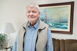 Marcus Larson/News-Register##Wisconsin native Ron Jalling had never seen the ocean before he shipped out with the Navy. He grew to love watching the waves. Marcus Larson/News-Register##Wisconsin native Ron Jalling had never seen the ocean before he shipped out with the Navy. He grew to love watching the waves.