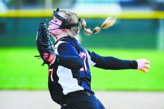 Marcus Larson/News-Register##
The Grizzlies’ Payton Hudson, hair flying, has only given up one run in the last two games, but hasn’t played in nearly a week due to rain. Marcus Larson/News-Register##
The Grizzlies’ Payton Hudson, hair flying, has only given up one run in the last two games, but hasn’t played in nearly a week due to rain.