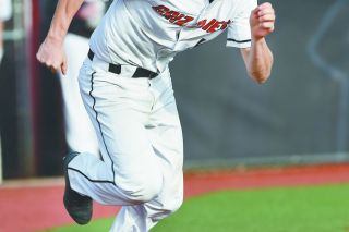 Rusty Rae/News-Register##
Kevin Sullivan churns for first base during action against McNary Tuesday at the Grizzly diamond. Rusty Rae/News-Register##
Kevin Sullivan churns for first base during action against McNary Tuesday at the Grizzly diamond.