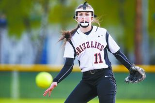 Rockne Roll/News-Register##
McMinnville’s Kayden Sullivan watches her pitch come to the plate in the Grizzlies’ Greater Valley Conference game against McKay Wednesday at Baker Field in McMinnville. Rockne Roll/News-Register##
McMinnville’s Kayden Sullivan watches her pitch come to the plate in the Grizzlies’ Greater Valley Conference game against McKay Wednesday at Baker Field in McMinnville.