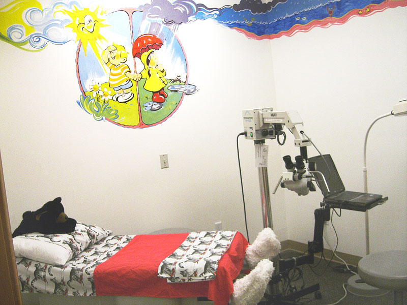Submitted photo##Color brightens the children’s exam
room at Juliette’s House.