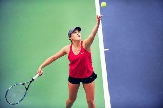 Rusty Rae/News-Register##
Ella Riddle, Linfield’s number one singles’ player will venture to the NCAA DIII national tennis tournament next week. Rusty Rae/News-Register##
Ella Riddle, Linfield’s number one singles’ player will venture to the NCAA DIII national tennis tournament next week.