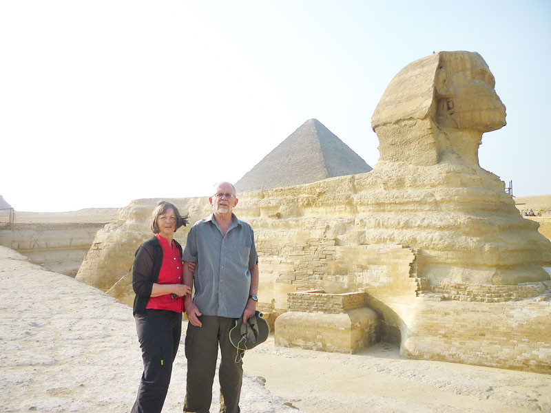 Submitted photo##John and Caye during a vacation to Egypt.