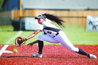 Rockne Roll/News-Register##
Dayton’s Kalina Rojas shows her form at third against Lakeview Wednesday during the game against Lakeview at Jim Connelly Field in Dayton. She’s not only played stellar defensively, but has wielded the big bat, hitting .421 in her last five games. Rockne Roll/News-Register##
Dayton’s Kalina Rojas shows her form at third against Lakeview Wednesday during the game against Lakeview at Jim Connelly Field in Dayton. She’s not only played stellar defensively, but has wielded the big bat, hitting .421 in her last five games.