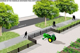 Submitted graphic shows a section of the proposed trail. Submitted graphic shows a section of the proposed trail.