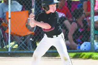 Rusty Rae/News-Register##
Dayton’s Mason Perez eyes the Lebanon pitcher during
Dayton’s game Friday. Rusty Rae/News-Register##
Dayton’s Mason Perez eyes the Lebanon pitcher during
Dayton’s game Friday.