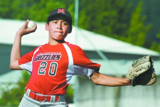 Logan Brandon/News-Register##
McMinnville’s Gabe Blanco fires a pitch against Sherwood in Friday’s quarterfinal matchup in Lebanon. McMinnville went on to earn second place in state. Logan Brandon/News-Register##
McMinnville’s Gabe Blanco fires a pitch against Sherwood in Friday’s quarterfinal matchup in Lebanon. McMinnville went on to earn second place in state.