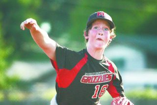 Logan Brandon/News-Register##
McMinnville’s Dylan Jenkins fires a pitch during Friday’s tournament action against Clackamas in Lebanon. Logan Brandon/News-Register##
McMinnville’s Dylan Jenkins fires a pitch during Friday’s tournament action against Clackamas in Lebanon.