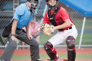 Marcus Larson/News-Register##
McMinnville catcher Kevin Sullivan will lead McMinnville from behind the plate as the team heads to state tourney play. Marcus Larson/News-Register##
McMinnville catcher Kevin Sullivan will lead McMinnville from behind the plate as the team heads to state tourney play.