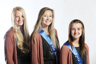 Rockne Roll/News-Register##Yamhill County Fair Ambassadors Tatiana DeHart, Abigail Berhorst and Elsie Duyn. Rockne Roll/News-Register##Yamhill County Fair Ambassadors Tatiana DeHart, Abigail Berhorst and Elsie Duyn.