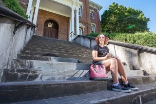 Rockne Roll/News-Register##Idalis Nieves, on the steps of Linfield College’s Pioneer Hall, is hoping to revitalize her Harry Potter-themed club this year. Rockne Roll/News-Register##Idalis Nieves, on the steps of Linfield College’s Pioneer Hall, is hoping to revitalize her Harry Potter-themed club this year.