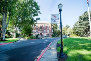 Marcus Larson / News-Register##Linfield College President Thomas Hellie has a list of goals to accomplish before retiring next June. Marcus Larson / News-Register##Linfield College President Thomas Hellie has a list of goals to accomplish before retiring next June.