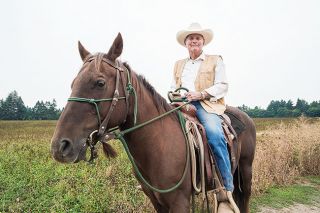 Marcus Larson/News-Register
##George Milne and Wasatch, named for the mountain range in Utah, where Milne went to college and lived during the early years of his retirement. The two have been riding together for more than two decades. “He’s a good horse,” Milne said. Marcus Larson/News-Register
##George Milne and Wasatch, named for the mountain range in Utah, where Milne went to college and lived during the early years of his retirement. The two have been riding together for more than two decades. “He’s a good horse,” Milne said.