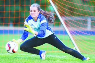 Rockne Roll/News-Register##
Yamhill-Carlton goalkeeper Sage O’Loughlin reaches down for a save in the Tigers’ Thursday, Sept. 21, Oregon West Conference match against North Marion at Laughlin Field in Yamhill. Rockne Roll/News-Register##
Yamhill-Carlton goalkeeper Sage O’Loughlin reaches down for a save in the Tigers’ Thursday, Sept. 21, Oregon West Conference match against North Marion at Laughlin Field in Yamhill.
