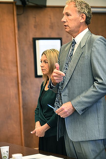Rusty Rae/News-Register##Jennifer Weathers appeared with her attorney, Walter Todd of Salem, in Yamhill County Circuit Court