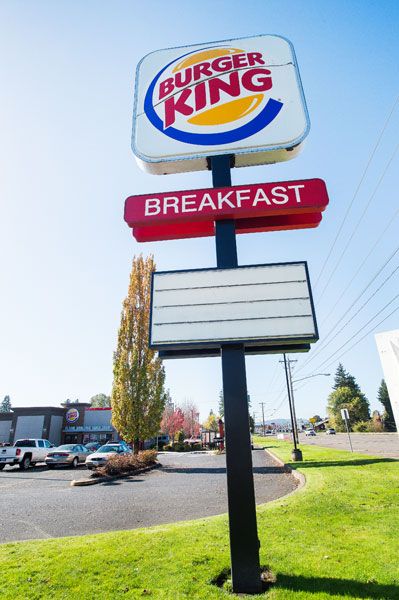 Marcus Larson / News-Register##The current Burger King sign exceeds city height regulations.