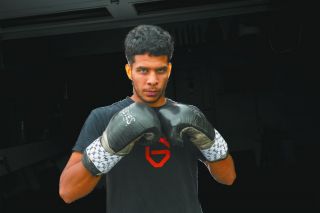 Jose ‘El Toro’ Garcia poses for a photo inside of his uncle’s home gym in McMinnville.
Rusty Rae/News-Register file photo Jose ‘El Toro’ Garcia poses for a photo inside of his uncle’s home gym in McMinnville.
Rusty Rae/News-Register file photo
