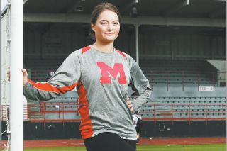 Rockne Roll/News-Register##
New McMinnville girls’ soccer head coach Anna Heuberger, pictured at Wortman Stadium Monday, June 12. Rockne Roll/News-Register##
New McMinnville girls’ soccer head coach Anna Heuberger, pictured at Wortman Stadium Monday, June 12.