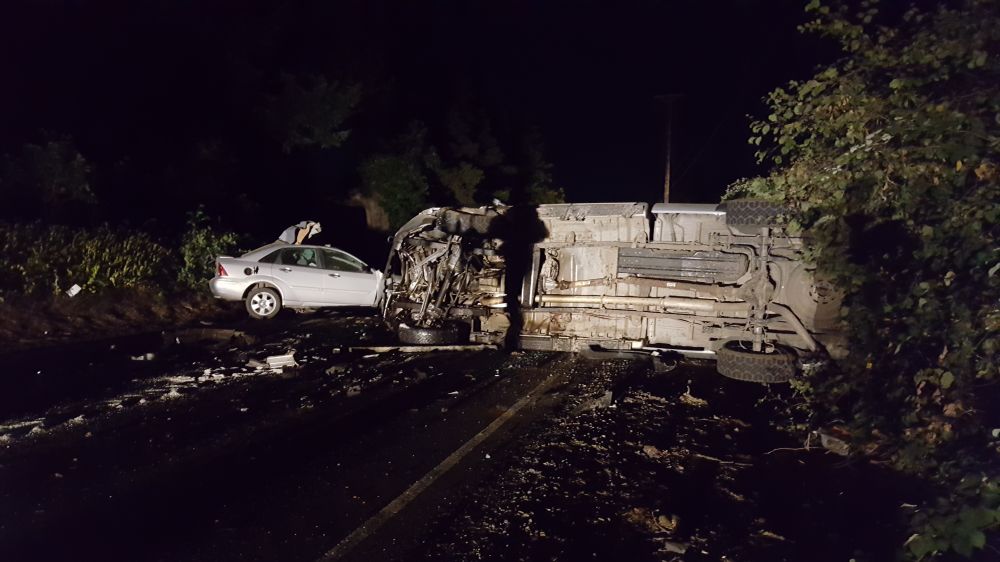 Oregon State Police submitted photo##A Woodburn man was killed late Friday night in a two-vehicle head-on crash just west of Newberg on Highway 240.