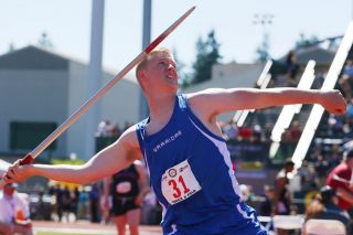 Rockne Roll/News-Register##
Tyler Parr of Amity earned fourth place in the boys javelin. Rockne Roll/News-Register##
Tyler Parr of Amity earned fourth place in the boys javelin.