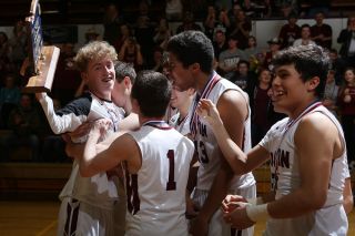 Rockne Roll/News-Register##
The Pirates celebrate during their trophy presentation. Rockne Roll/News-Register##
The Pirates celebrate during their trophy presentation.