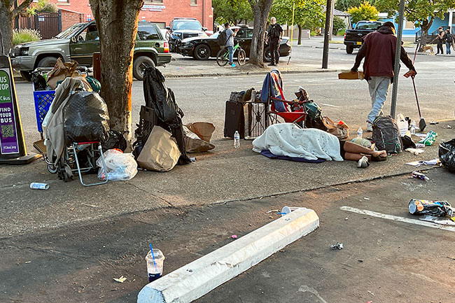 Homeless camping increasing downtown