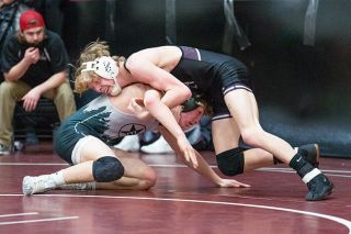 Marcus Larson/News-Register##
Dayton’s Jimmy Larsen was the top performer for Yamhill County teams, winning every match to earn the tourney title in the 138-pound class. Dayton finished ninth overall.