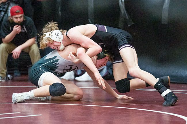 Marcus Larson/News-Register##
Dayton’s Jimmy Larsen was the top performer for Yamhill County teams, winning every match to earn the tourney title in the 138-pound class. Dayton finished ninth overall.