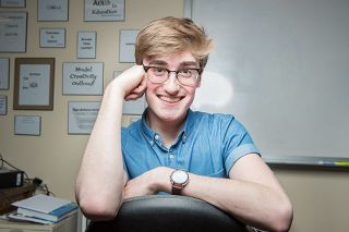 Rusty Rae/News-Register ##
Evan Ewing loves singing, playing roles on stage and competing in speech. The McMinnville High School senior, who hopes to become a professional actor, will perform at Jazz Night Saturday, Jan. 25. Rusty Rae/News-Register ##
Evan Ewing loves singing, playing roles on stage and competing in speech. The McMinnville High School senior, who hopes to become a professional actor, will perform at Jazz Night Saturday, Jan. 25.