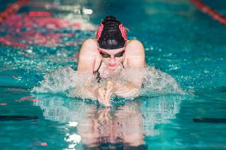 Marcus Larson/News-Register##
McMinnville breaststroke swimmer Brooke Kinion slices through the water during Thursday’s Sherwood Dual at the McMinnville Aquatic Center. Kinion won the 100-yard event with a time of 1:11.61. Marcus Larson/News-Register##
McMinnville breaststroke swimmer Brooke Kinion slices through the water during Thursday’s Sherwood Dual at the McMinnville Aquatic Center. Kinion won the 100-yard event with a time of 1:11.61.
