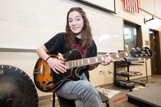Marcus Larson/News-Register ## McMinnville High School senior Mallory Mead, here with an acoustic guitar in a school practice room, is a member of the jazz band and Twilighters rhythm section. She’ll be among the performers at the upcoming Jazz Night fundraiser. Marcus Larson/News-Register ## McMinnville High School senior Mallory Mead, here with an acoustic guitar in a school practice room, is a member of the jazz band and Twilighters rhythm section. She’ll be among the performers at the upcoming Jazz Night fundraiser.