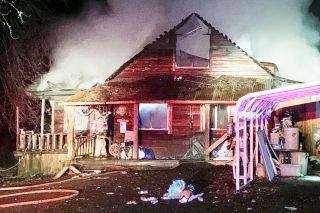 Submitted photo##West Valley firefighters battle a blaze in a farmhouse on Dupee Valley Road Saturday. Submitted photo##West Valley firefighters battle a blaze in a farmhouse on Dupee Valley Road Saturday.
