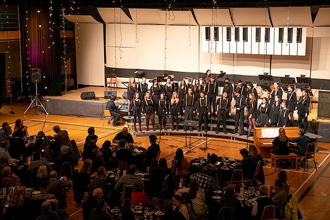 Rachel Thompson/ News-Register##Sterling Jazz from McMinnville High School performs at the Swingin  on a Star fundraiser.