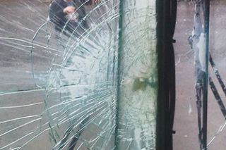 OSP photo##Authorities are investigating after a Willamina school bus window was smashed by a thrown object.