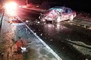 Submitted photo / OSP##The Saturday night crash near Sheridan sent six people to the hospital. Submitted photo / OSP##The Saturday night crash near Sheridan sent six people to the hospital.