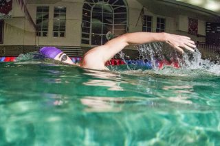 Rusty Rae/News-Register##
Linfield freestyler and McMinnville High School alum Garrett Sutton shows off his form during a practice session. Rusty Rae/News-Register##
Linfield freestyler and McMinnville High School alum Garrett Sutton shows off his form during a practice session.