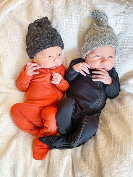 Submitted photo##Graham Moorehead and his wife, Brooke, welcomed Keller Lachlan Moorehead, left, and Hawthorne Wells Moorehead on Feb. 22. The twins are wearing the orange and black of their father’s alma mater, Oregon State University.