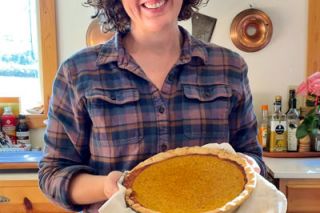 Submitted photo##Pie baker Laura Cattrall has taught at Patton Middle School for 11 years and, with her husband, Brian, finds ways to support community projects.