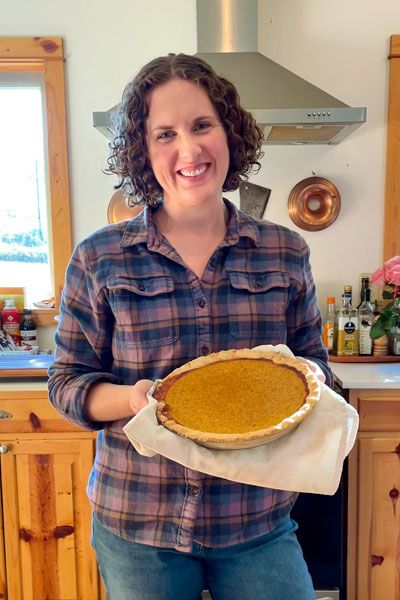 Submitted photo##Pie baker Laura Cattrall has taught at Patton Middle School for 11 years and, with her husband, Brian, finds ways to support community projects.
