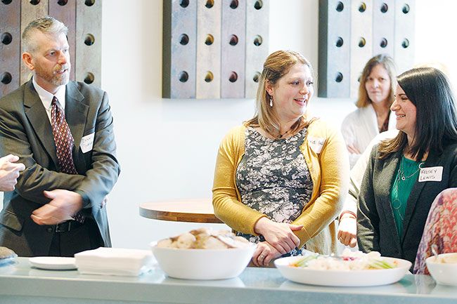 Rockne Roll / News-Register file photo##Dennis Durham, left, with other finalists during a meet-and-greet in Carlton.