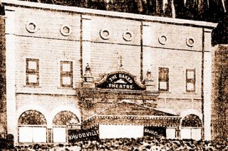 Image: Oregonian##A photo illustration of the Baker Theatre from the Portland Morning Oregonian in 1902.
