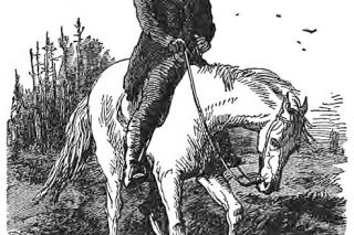Image: Scribner & Sons##An illustration from “The Circuit Rider,” an 1874 novel, showing a traveling Methodist circuit preacher.