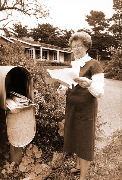 Courtesy Cleary Family Archive##Beverly Cleary collects fans  letters. Her son said the family needed the largest mailbox on the block to hold all the correspondence from readers.