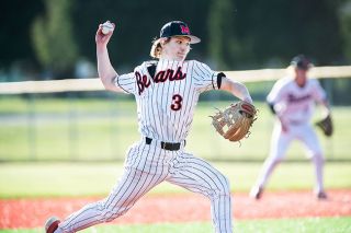 Rusty Rae/News-Register##
McMinnville’s Grayson Seehawer made his first career start during Wednesday’s conference clash against Sherwood. He pitched seven innings and allowed only two runs on seven hits.