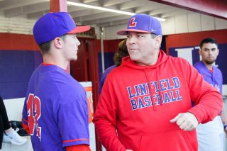 Rusty Rae/News-Register file photo##
Linfield University head baseball coach Dan Spencer was named Coach of the Year by the Division III Northwest Conference. The Wildcats were co-Northwest Conference champions with Pacific University after finishing with a 14-10 record.