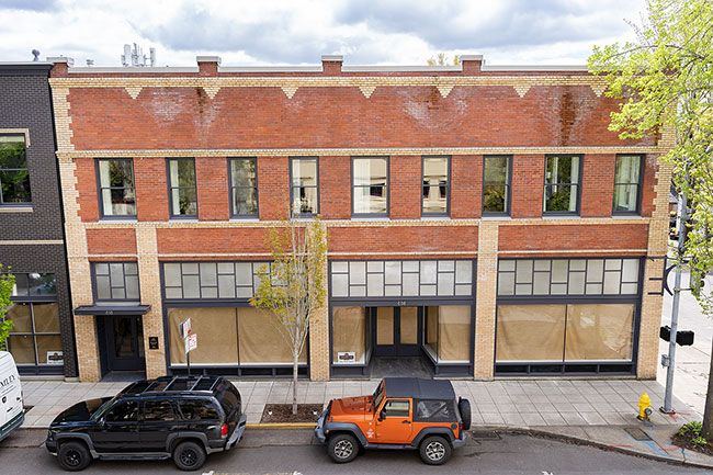 Marcus Larson/News-Register##The Tributary Hotel, with rooms named for Oregon rivers, will occupy the top floor of the century-old Taylor-Dale building. The brick structure went up in 1917 to hold Jamison Hardware. Two Tributary suites will be located in the building next door, which will house okta restaurant at street level.