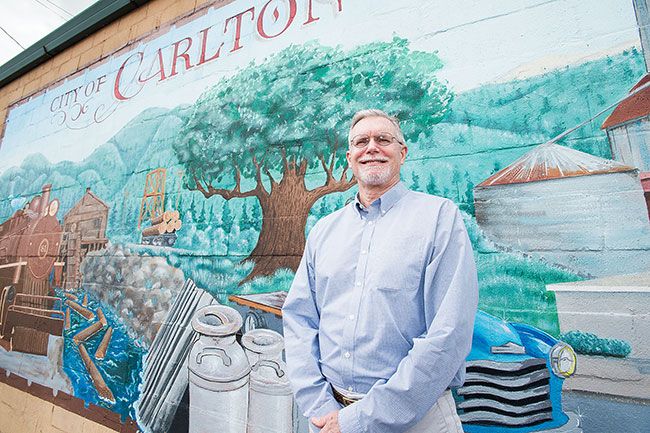 Marcus Larson/News-Register##Interim Amity City Administrator Chad Olsen spent six years in Carlton before retiring.