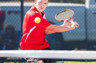 Rusty Rae/News-Register##
McMinnville’s Cody Pickar slices a backhand shot during the semifinals of Saturday’s district tournament. Rusty Rae/News-Register##
McMinnville’s Cody Pickar slices a backhand shot during the semifinals of Saturday’s district tournament.