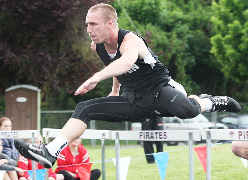 Rockne Roll/News-Register ##
Dayton junior Zach Spink won the boys’ 110-meter hurdles and finished second in the boys’ 300-meter hurdles at the West Valley League championships, which were held at Dayton High School.